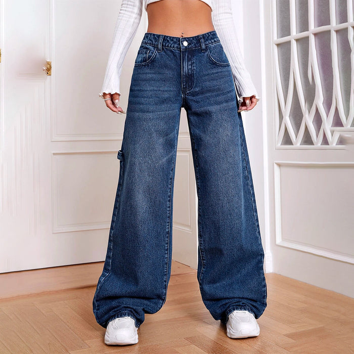 Non-Stretch Wide Leg Jeans