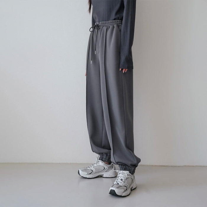 Seam Detail Drawstring Waist Sweatpants