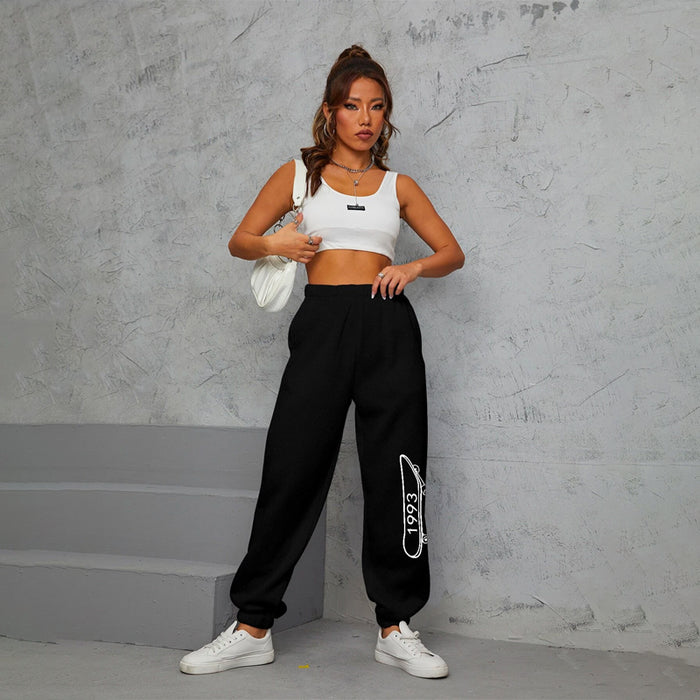 Letter Graphic Slight Stretch Sweatpants