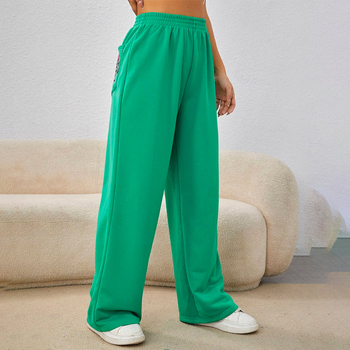 Easy Wear Letter Graphic Elastic Waist Sweatpants