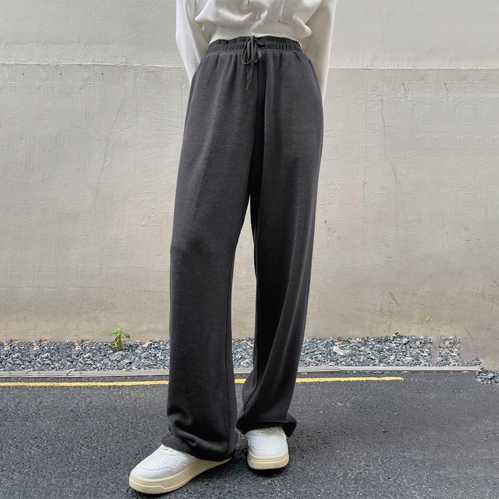 Drawstring Easy Wear Waist Pockets Patched Sweatpants