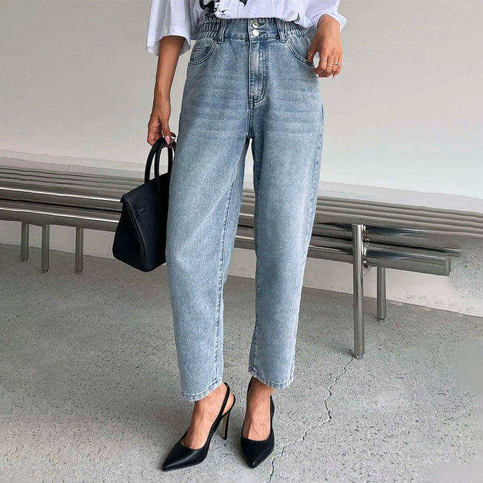 High Waist Denim Mom Fit Jeans