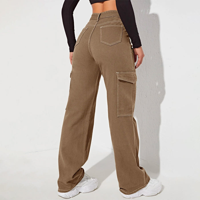 Cargo High Waist Side Pocket Jeans