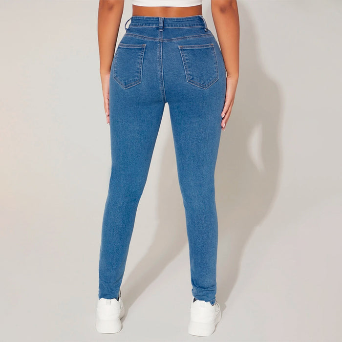 High Waist Skinny Easy Wear Jeans