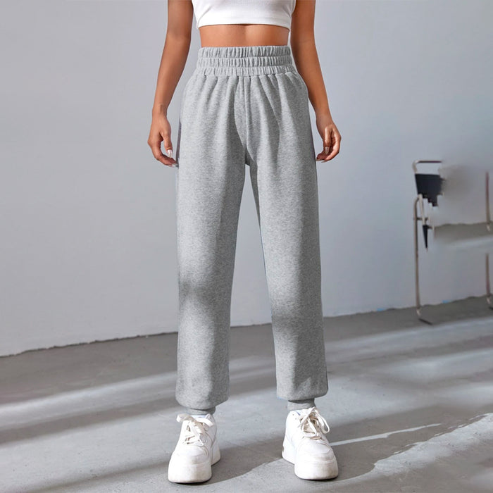 Solid Elastic Comfortable Waist Sweatpants