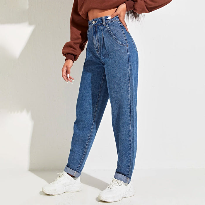 Slant Pocket Mom Fit Jeans