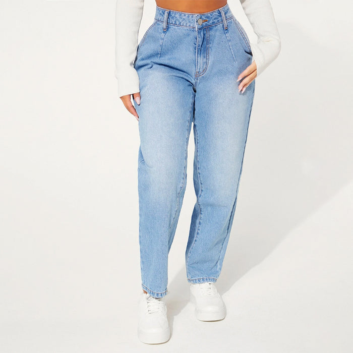 Patch Detail Mom Fit Jeans