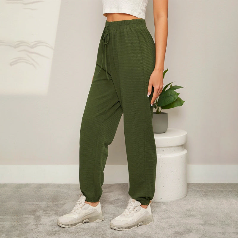 Easy Wear Knot Waist Patched Detail Joggers