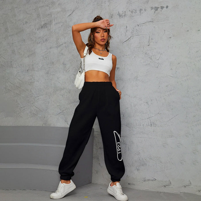 Letter Graphic Slight Stretch Sweatpants