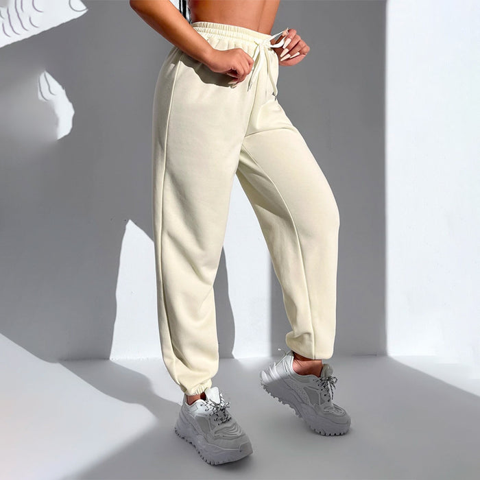 Solid Easy Wear Drawstring Waist Sweatpants