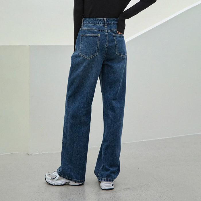 High Waist Wide Leg Easy Wear Jeans