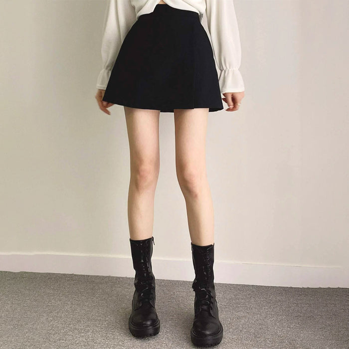 Solid A-Line Easy Wear Skirt