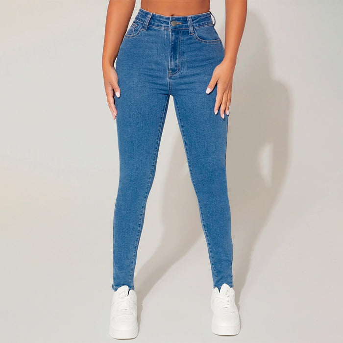 High Waist Skinny Easy Wear Jeans