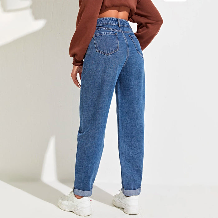 Slant Pocket Mom Fit Jeans