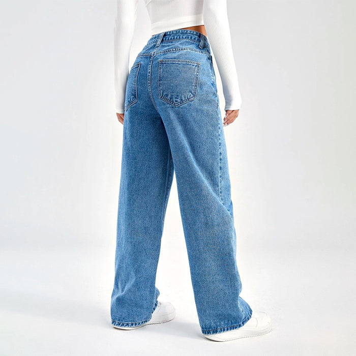 Slant Pocket High Waist Boyfriend Jeans