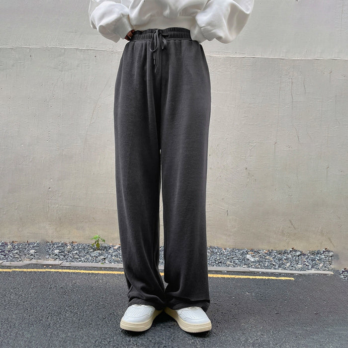 Drawstring Easy Wear Waist Pockets Patched Sweatpants