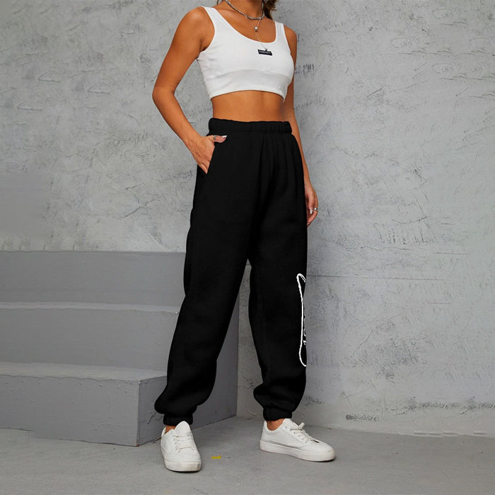 Letter Graphic Slight Stretch Sweatpants