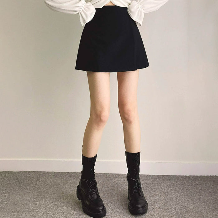 Solid A-Line Easy Wear Skirt