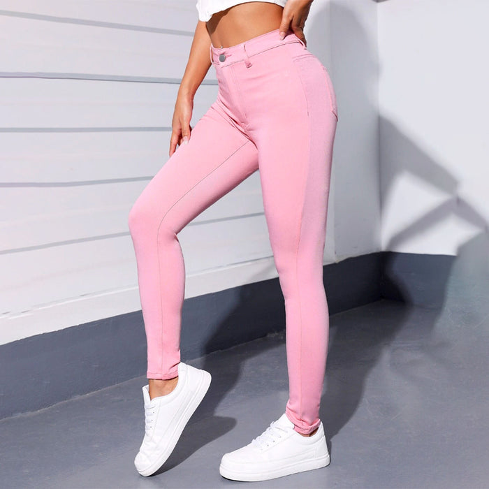 Solid Skinny Easy Wear Jeans