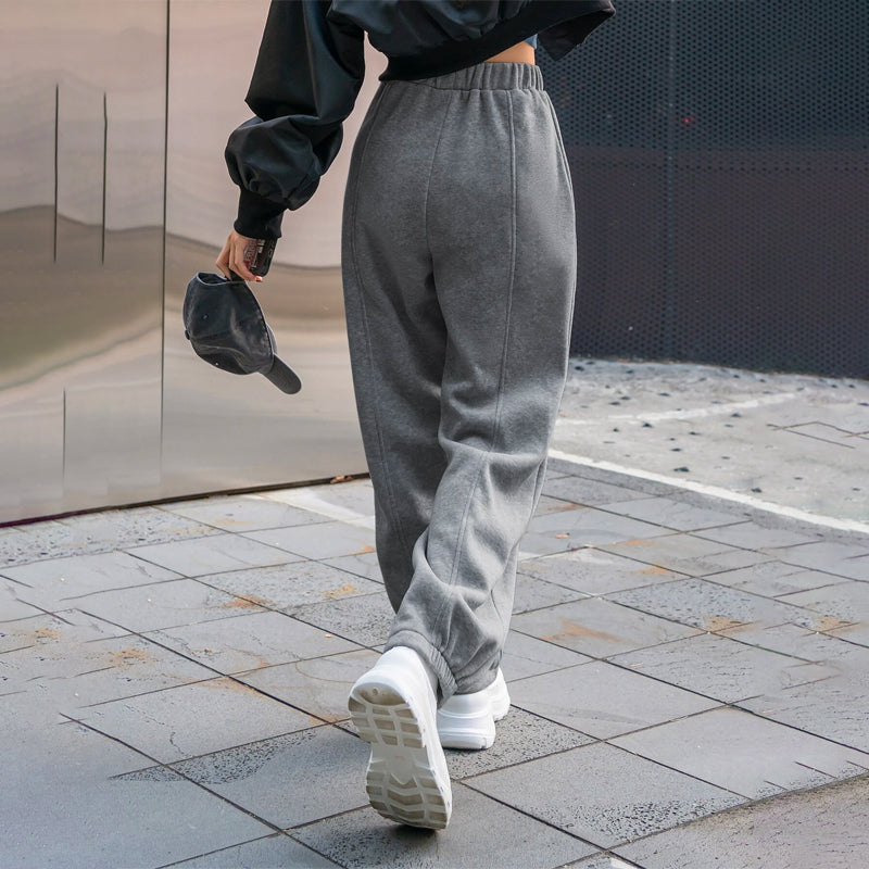 Seam Detail Knot Front Thermal Sweatpants