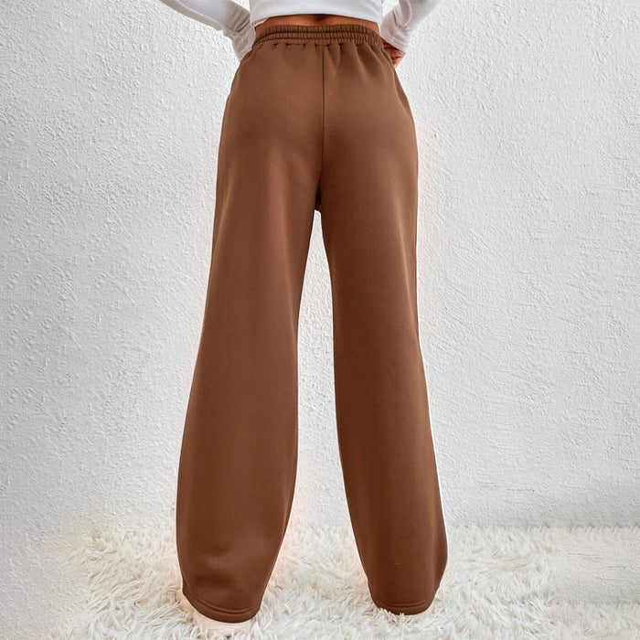 Contrast Binding Elastic Waist Sweatpants