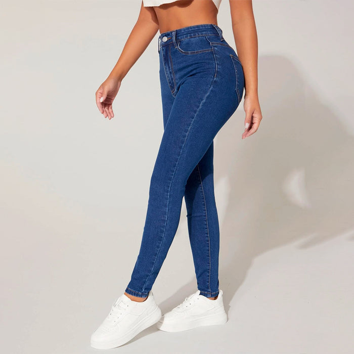 High Waist Skinny Easy Wear Jeans