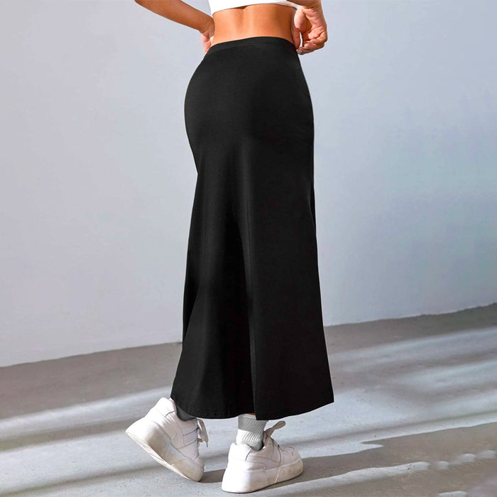 Drawstring Front Mermaid Hem Skirt