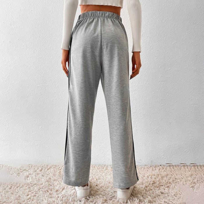 Side Stripe Drawstring Waist Sweatpants