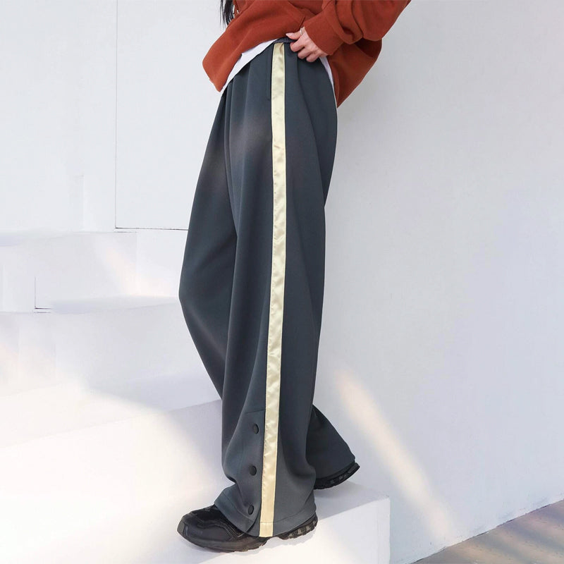 Contrast Side Seam Striped Sweatpants