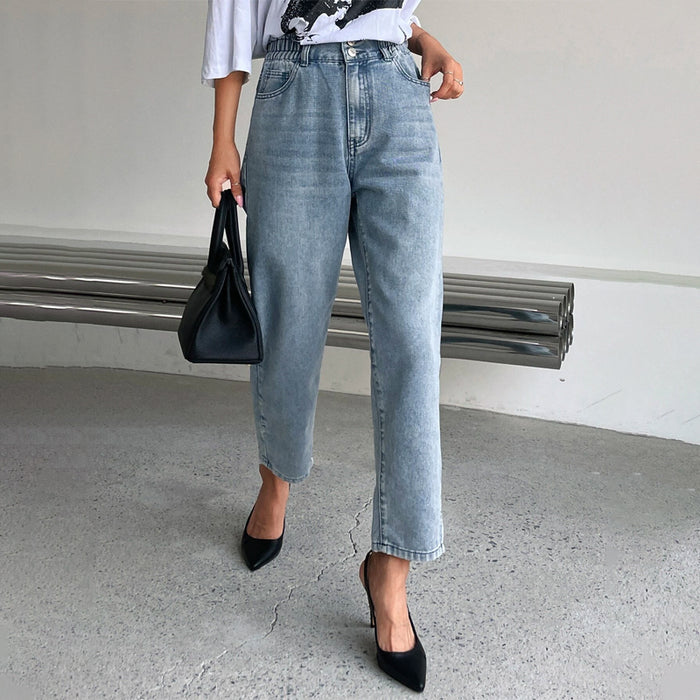 High Waist Denim Mom Fit Jeans