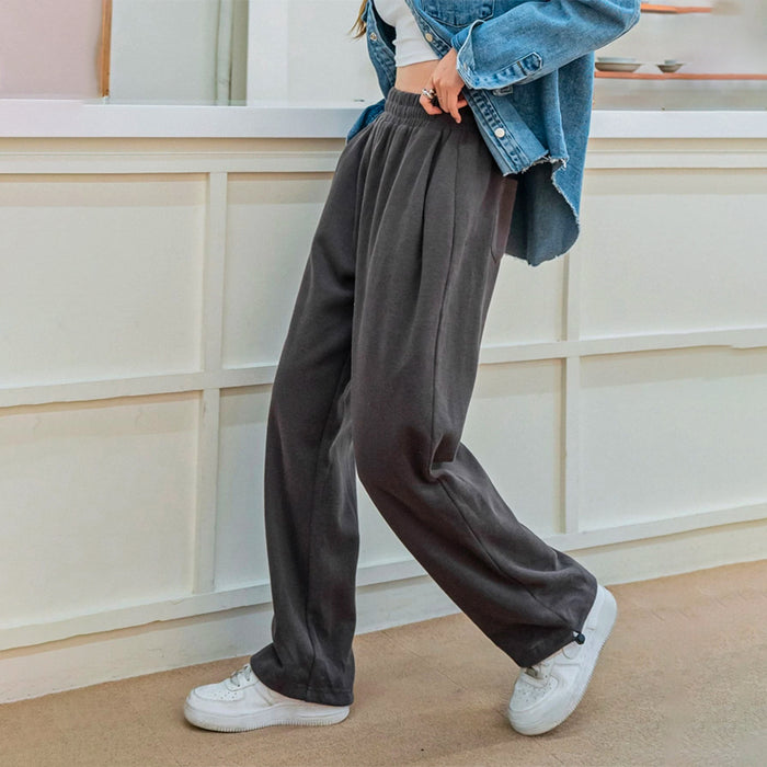 High Waist Solid Plain Sweatpants