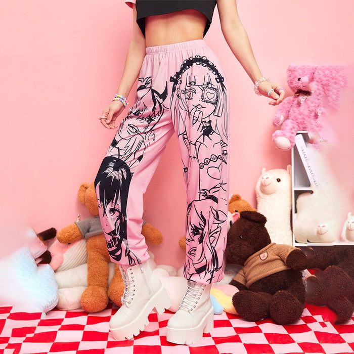 Kawaii Figure Graphic Sweatpants