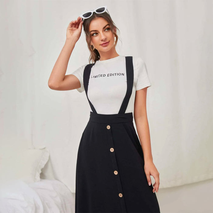 Criss Cross Back Pinafore Skirt