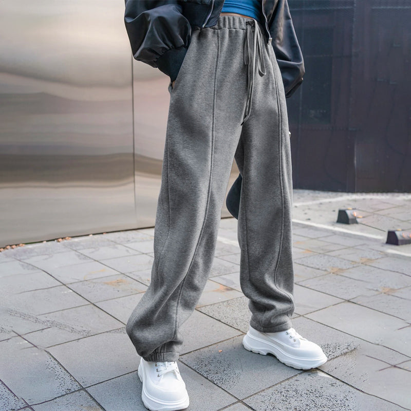 Seam Detail Knot Front Thermal Sweatpants