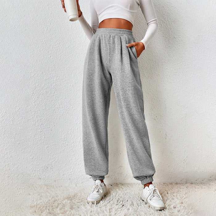 Slant Pocket Long Solid Sweatpants