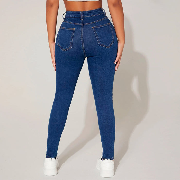 High Waist Skinny Easy Wear Jeans