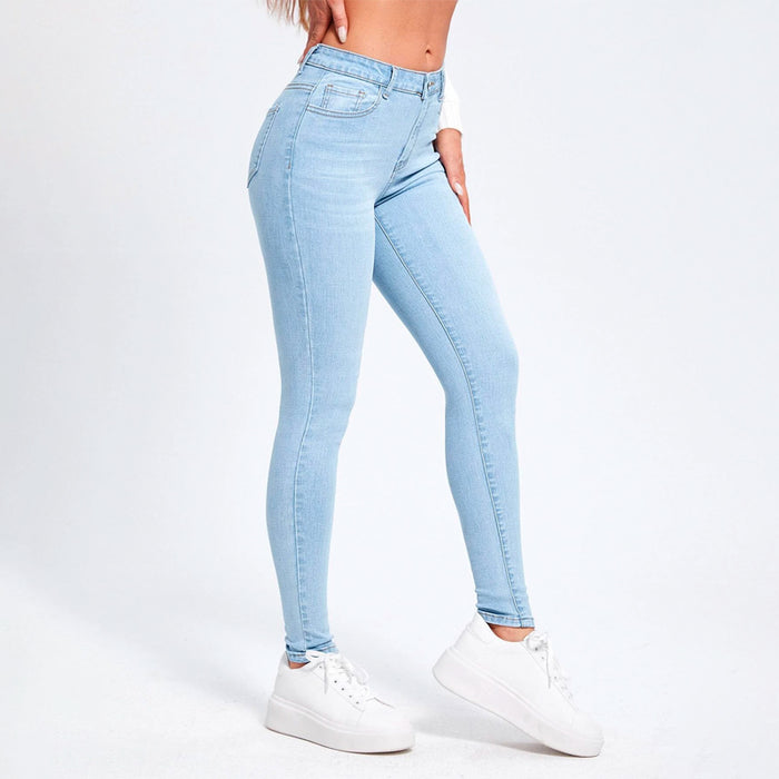 Easy Wear Slant Pocket Skinny Jeans