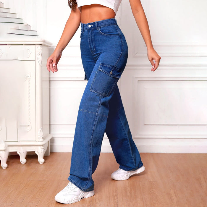 High Waist Whip Stitch Jeans