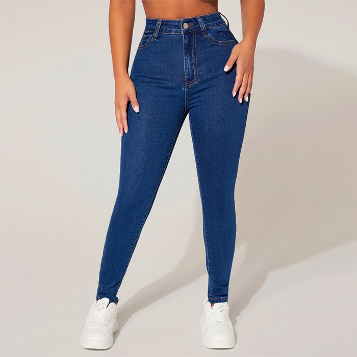 High Waist Skinny Easy Wear Jeans