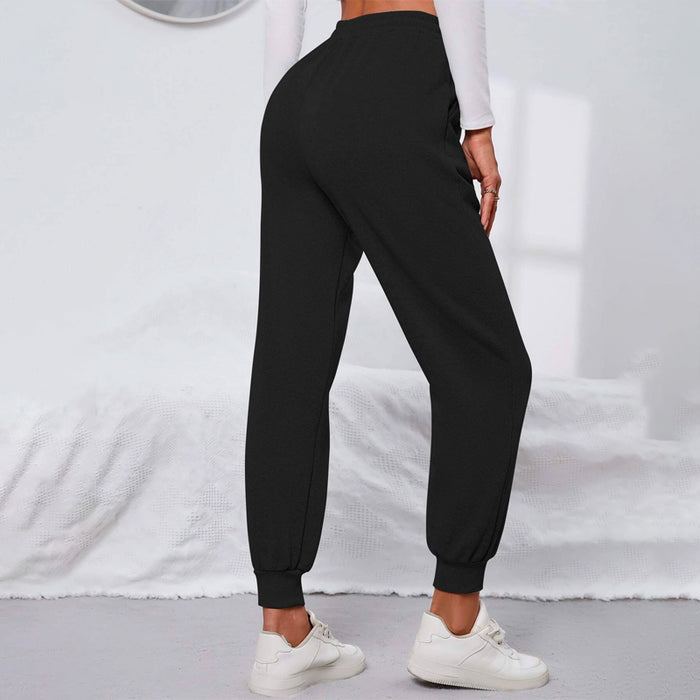 Easy Wear Print Drawstring Waist Sweatpants