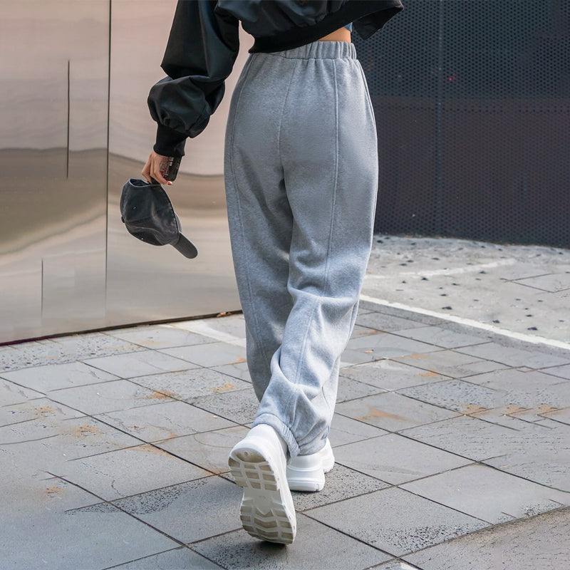 Seam Detail Knot Front Thermal Sweatpants