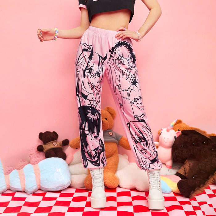 Kawaii Figure Graphic Sweatpants