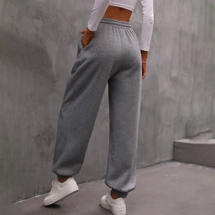 Slant Pockets Drawstring Easy Wear Sweatpants