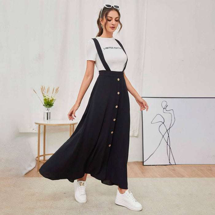 Criss Cross Back Pinafore Skirt