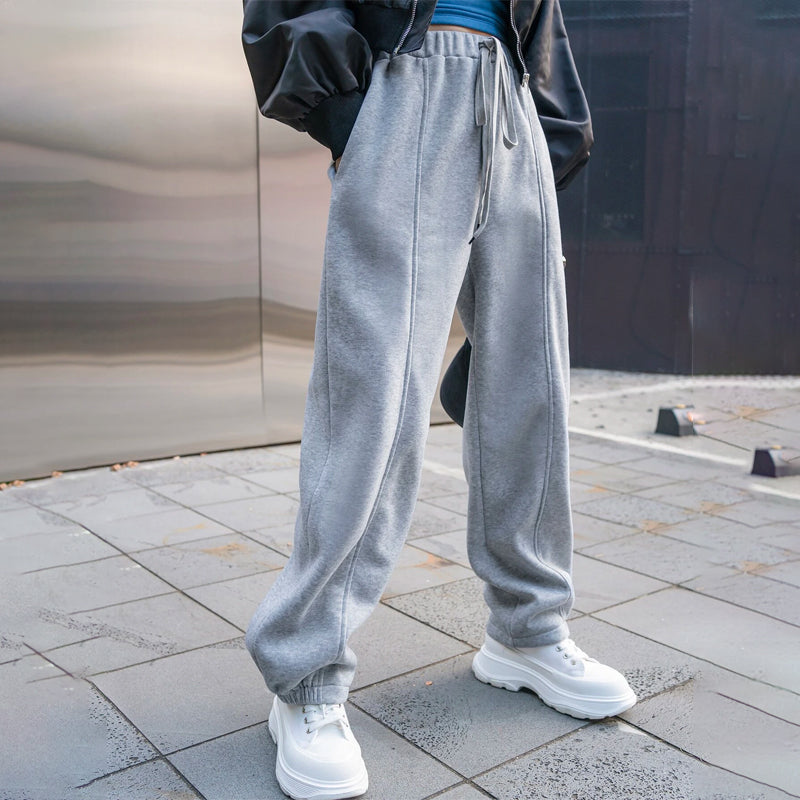 Seam Detail Knot Front Thermal Sweatpants