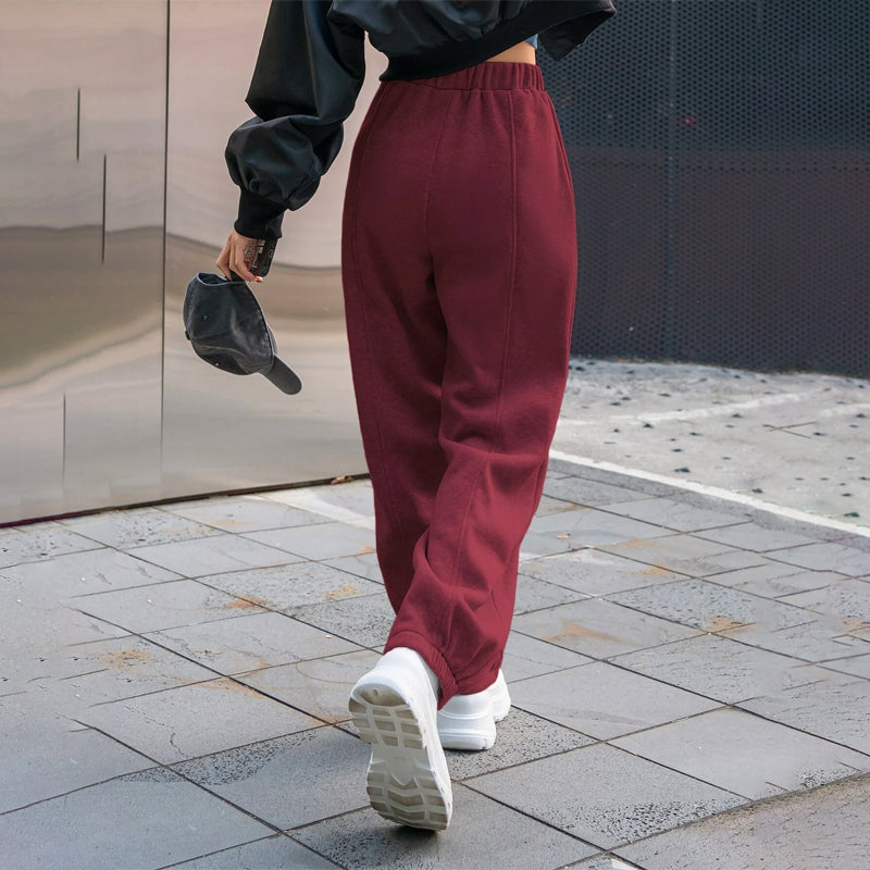 Seam Detail Knot Front Thermal Sweatpants