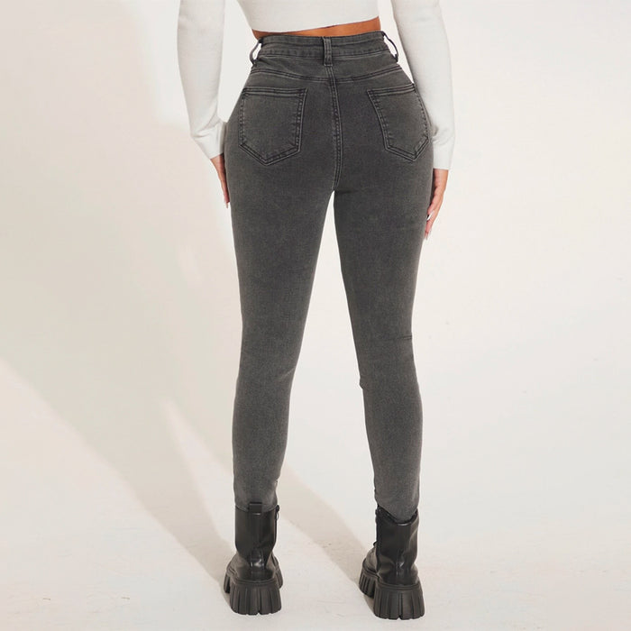 High Waist Skinny Easy Wear Jeans