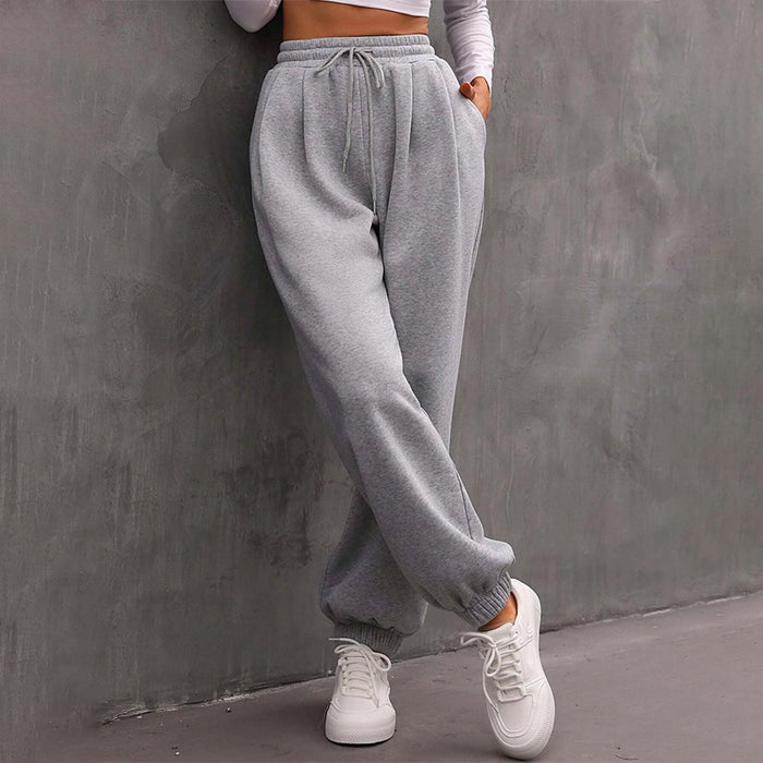 Slant Pockets Drawstring Easy Wear Sweatpants