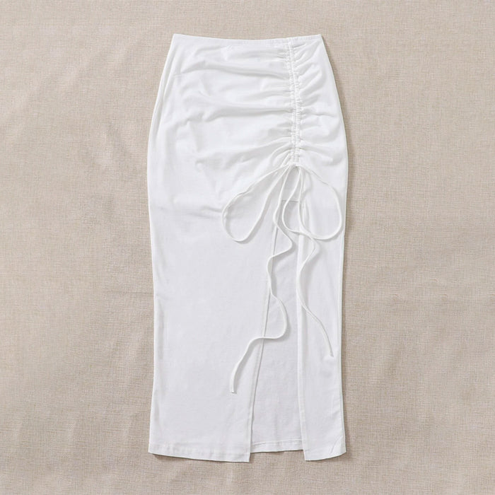 Unity Ruched Drawstring Split Thigh Skirt