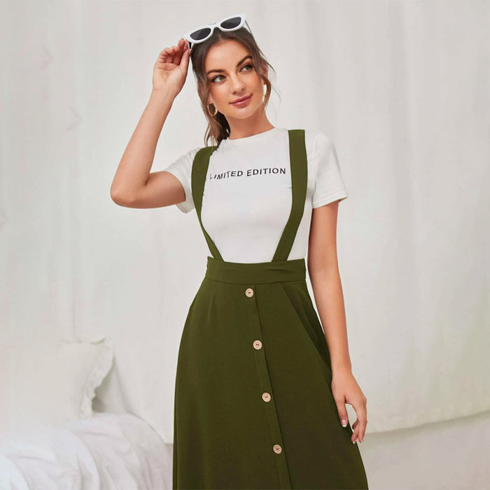 Criss Cross Back Pinafore Skirt